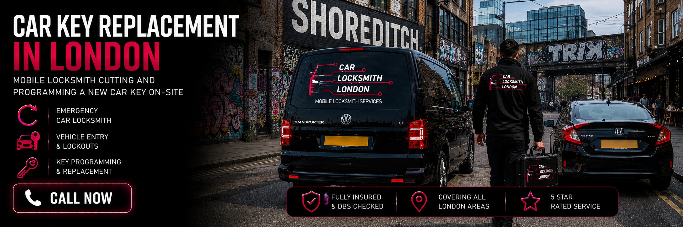 Car locksmith working in Hackney, East London