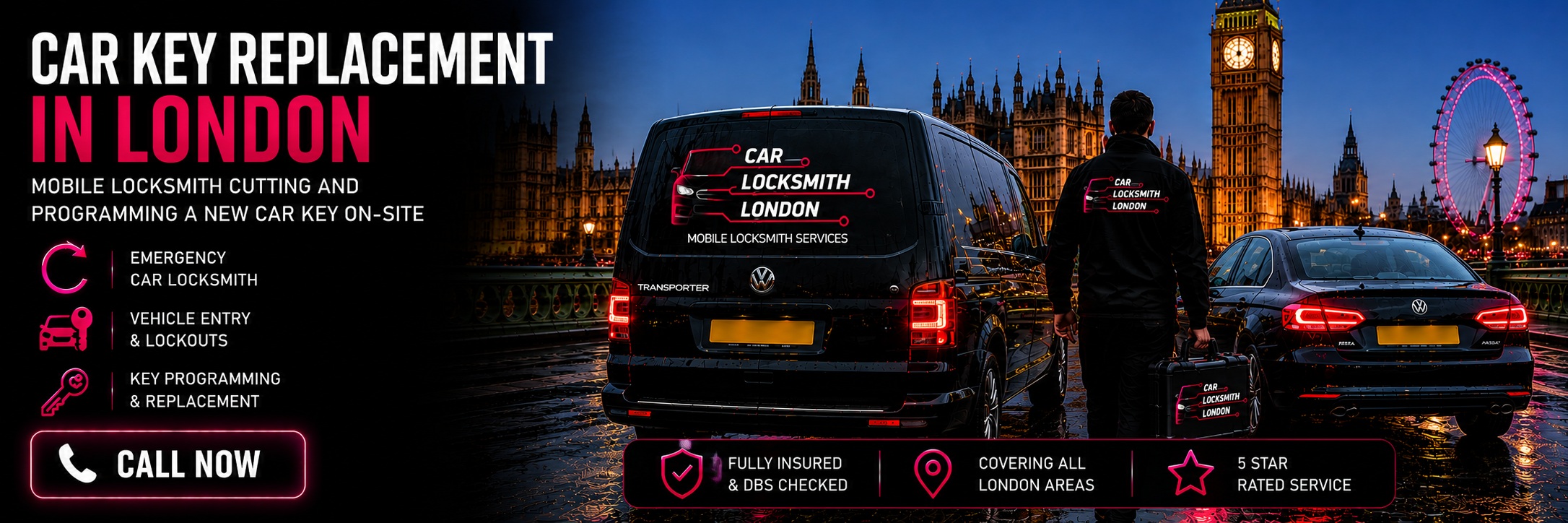 Car Locksmith London mobile technician arriving at a vehicle location across London